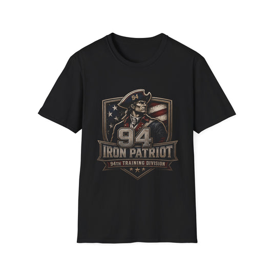 Iron Patriot 94 Training Division T-Shirt — Vintage American Flag Military Tee