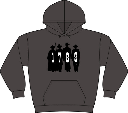 1789 Silhouette Hoodie — American History Patriotic Pullover