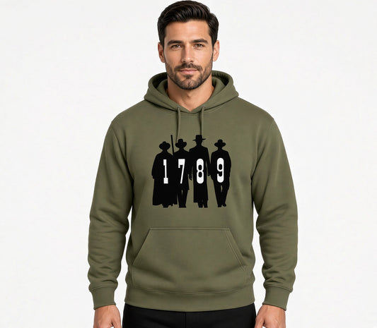 1789 Silhouette Hoodie — American History Patriotic Pullover