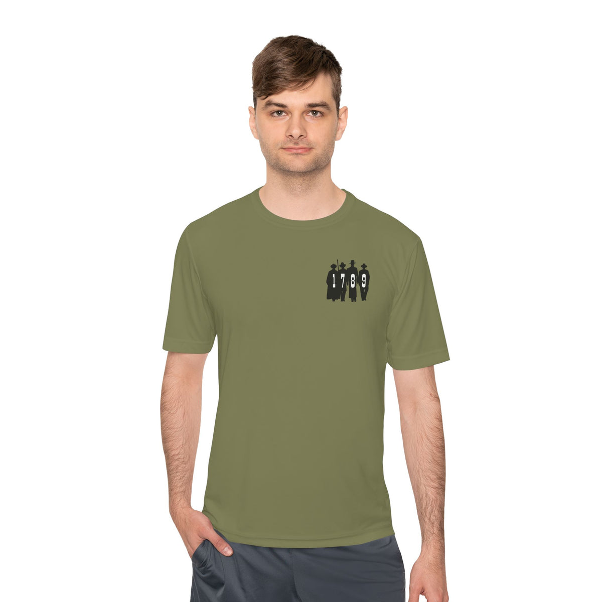 1789 Silhouette Tee — Small Chest Graphic Shirt