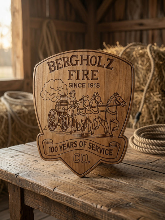 Personalized engraved wooden plaque for awards, recognition, or gifts